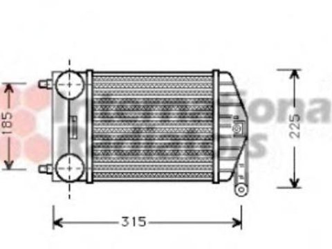 Intercooler, compresor FIAT PUNTO (176) - VAN WEZEL 17004189