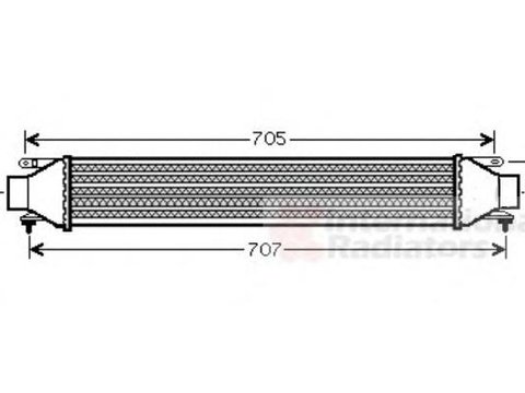 Intercooler, compresor FIAT PUNTO (199), FIAT RITMO III (198), ALFA ROMEO MITO (955) - VAN WEZEL 17004321