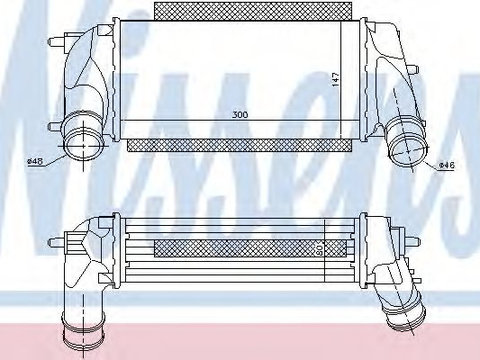 Intercooler, compresor FORD ECOSPORT (2011 - 2016) NISSENS 96498 piesa NOUA