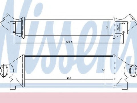 Intercooler, compresor FORD TRANSIT platou / sasiu (FM_ _, FN_ _) (2000 - 2006) NISSENS 96732