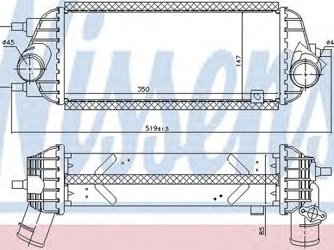 Intercooler, compresor HYUNDAI ix35 (LM, EL, ELH) (2009 - 2016) NISSENS 96309 piesa NOUA