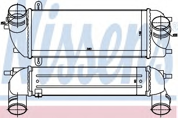 Intercooler compresor # Hyundai Santa 2.2 fE ii [cm] crdi motorina 197cp/145kw D4HB 2009 2010 2011 2012 # 96559 # NISSENS