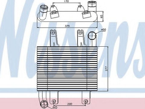 Intercooler, compresor HYUNDAI TERRACAN (HP) (2001 - 2006) NISSENS 96660 piesa NOUA