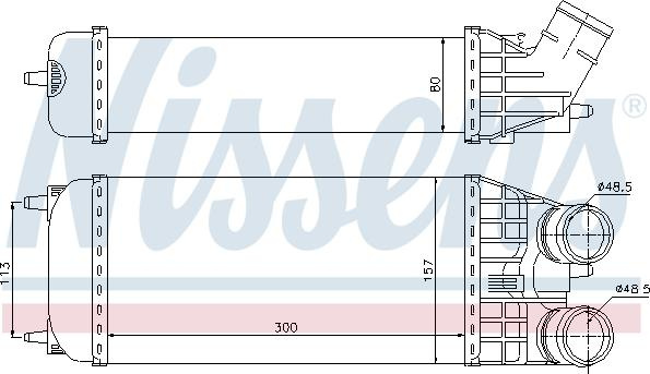 Intercooler. compresor Intercooler DS DS 3 CITROEN C3 AIRCROSS II C3 II C3 III C3 PICASSO C4 CACTUS C-ELYSEE DS3 OPEL Cross CITROËN C3 II (SC_), Hatchback Van, 06.2010 - Nissens 96594