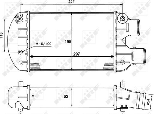 Intercooler. compresor Intercooler FIAT BRAVA BRAVO I MAREA MULTIPLA 1.9-2.4D 03.96-06.10 FIAT BRAVO I (182_), Hatchback, 10.1995 - 10.2001 NRF 30122A