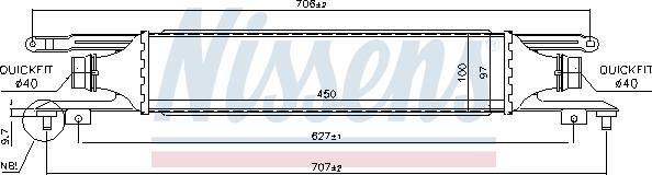 Intercooler. compresor Intercooler OPEL CORSA D 1.3D 07.06-08.14 VAUXHALL CORSA Mk III (S07), Hatchback, 07.2006 - 08.2014 Nissens 96589