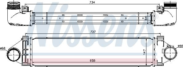 Intercooler. compresor Intercooler VOLVO C30 S80 II V40 V70 III XC70 II 2.0-Electric 03.06-08.19 VOLVO V40 (525, 526), Hatchback, 03.2012 - Nissens 96472