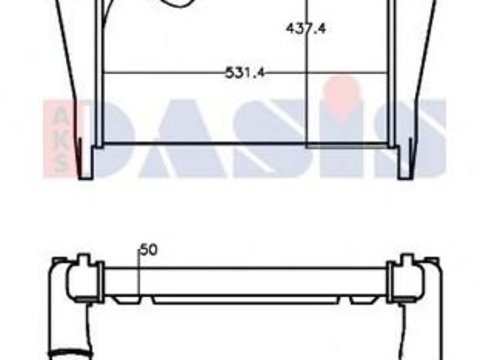 Intercooler, compresor IVECO EuroCargo - AKS DASIS 407007N