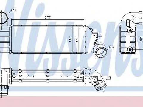 Intercooler, compresor LANCIA PHEDRA (179) (2002 - 2010) NISSENS 96766 piesa NOUA