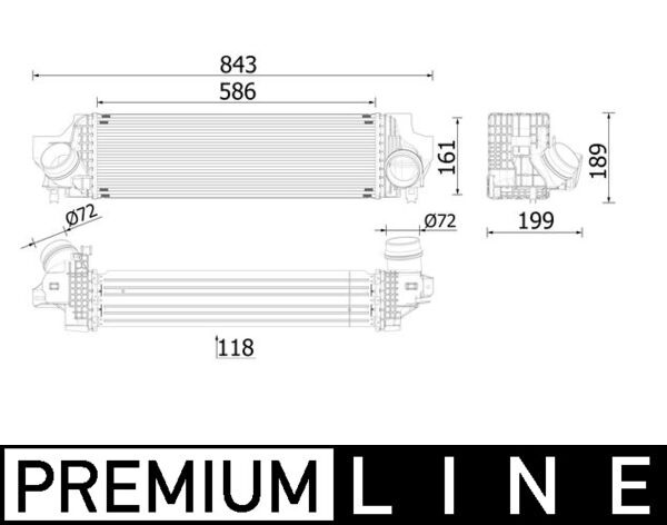Intercooler, compresor MAHLE CI 610 000P pentru MINI MINI CLUBMAN (F54) 2016-2019