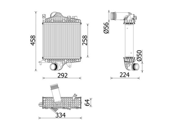 Intercooler, compresor MAHLE CI 672 000P