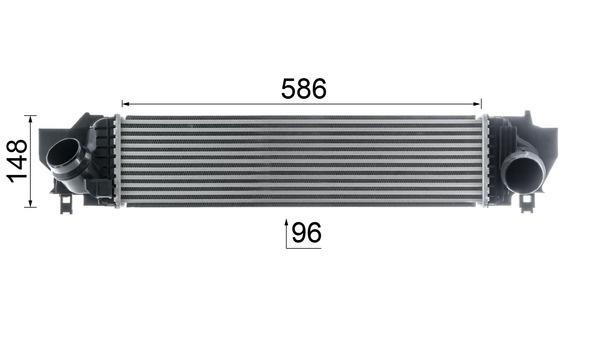 Intercooler, compresor MAHLE CI617000P p