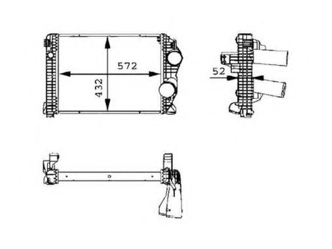 Intercooler, compresor MERCEDES-BENZ ATEGO 2 (2004 - 2016) NRF 30210