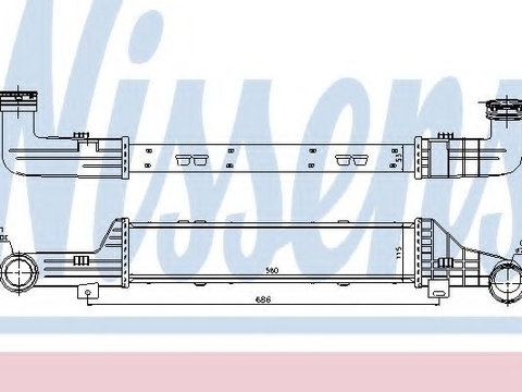 Intercooler, compresor MERCEDES E-CLASS Combi (S210) (1996 - 2003) NISSENS 96899 piesa NOUA