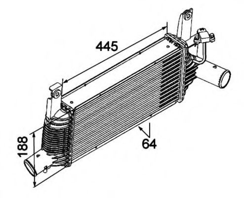 Intercooler, compresor NISSAN NAVARA platou / sasi