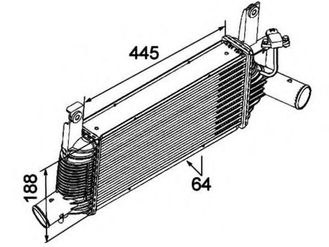 Intercooler, compresor NISSAN NAVARA platou / sasiu (D40) (2008 - 2016) NRF 30527