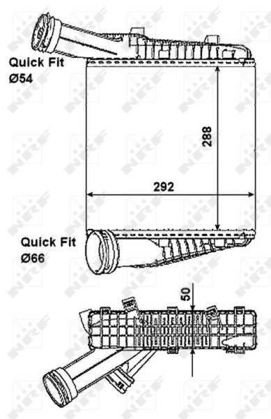 Intercooler, compresor NRF 30198 pentru 