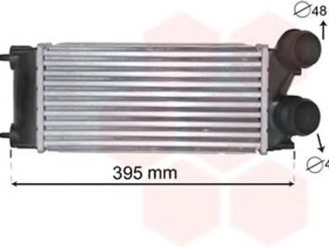 Intercooler, compresor PEUGEOT 308 SW combi, PEUGEOT 3008, Citroen C4 II (B7) - VAN WEZEL 40004343