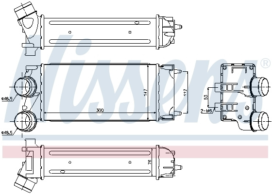 Intercooler compresor # Peugeot Partner 1.6 grand raid hdi motorina 114cp/84kw 9HL (DV6C) 2013 2014 2015 2016 2017 2018 2019 2020 2021 2022 2023 2024 2025 # 96514 # NISSENS