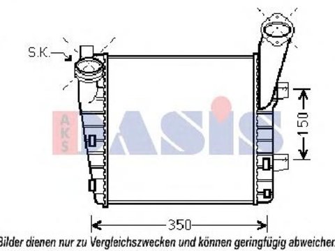 Intercooler, compresor PORSCHE CAYENNE (955) - AKS DASIS 177003N