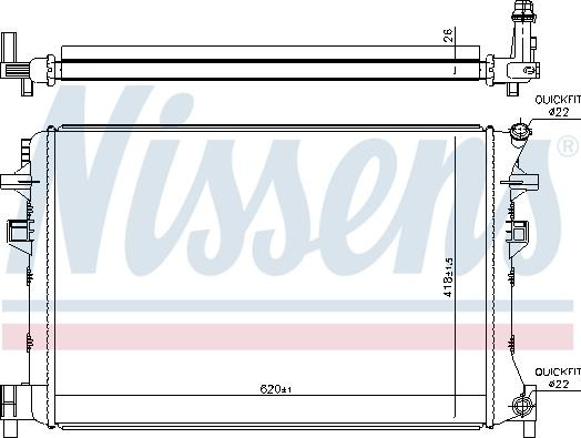 Intercooler. compresor Radiator motor lichid intercooler AUDI A3 Q2 Q3 TT SEAT ATECA LEON LEON SC LEON SPORTSTOUR VW TIGUAN ALLSPACE (BW2), Crossover, 03.2017 - Nissens 65328
