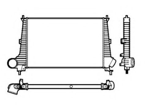 Intercooler, compresor SAAB 9-5 Combi (YS3E) (1998 - 2009) NRF 30845 piesa NOUA