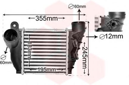 Intercooler, compresor SKODA OCTAVIA (1U2), VW GOLF Mk IV (1J1), VW GOLF Mk IV Estate (1J5) - VAN WEZEL 58004200