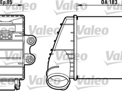 Intercooler, compresor stanga (817487 VALEO) AUDI,SEAT
