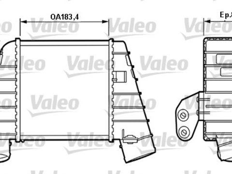 Intercooler, compresor stanga (817488 VALEO) AUDI,SEAT