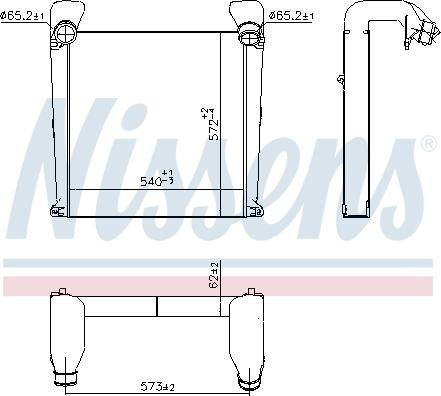 Intercooler. compresor Supply aer cooler fits. MAN M 2000 L D0826LFL03-D0836LFL06 03.95- Nissens 961331