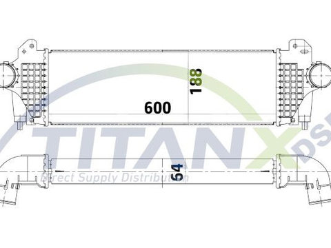 Intercooler, compresor TITANX IC359009