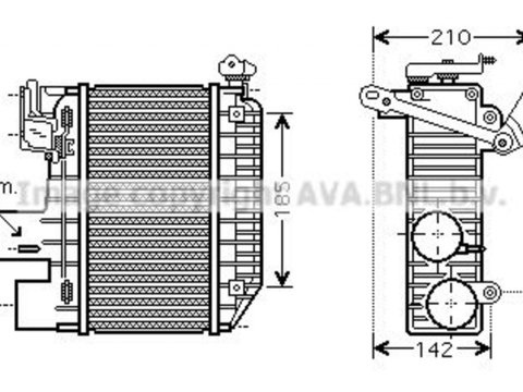 Intercooler compresor TOA4365 AVA QUALITY COOLING pentru Toyota Avensis