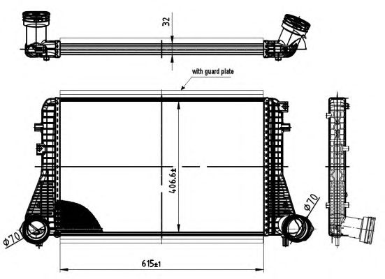 Intercooler compresor VOLKSWAGEN CADDY III combi (2KB, 2KJ, 2CB, 2CJ) - Cod intern: W20089476 - LIVRARE DIN STOC in 24 ore!!!