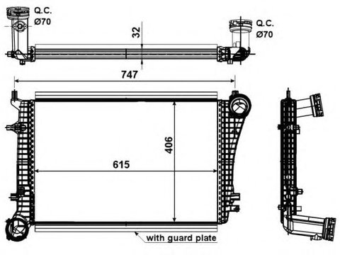 Intercooler compresor VOLKSWAGEN GOLF V (1K1) - Cod intern: W20005549 - LIVRARE DIN STOC in 24 ore!!!