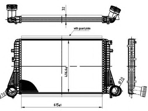 Intercooler compresor VOLKSWAGEN GOLF V Variant (1K5) - Cod intern: W20089476 - LIVRARE DIN STOC in 24 ore!!!