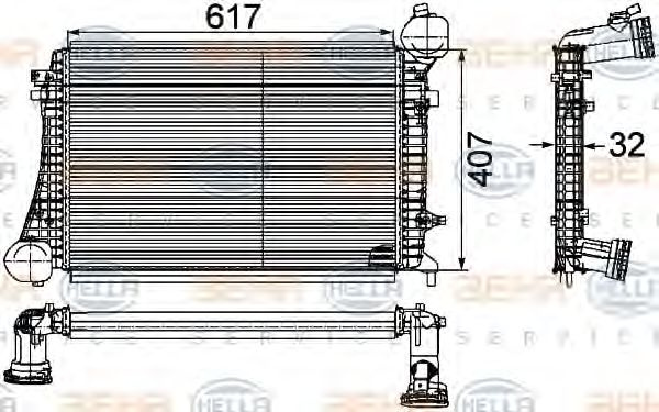 Intercooler compresor VOLKSWAGEN PASSAT Variant (3C5) - Cod intern: W20089360 - LIVRARE DIN STOC in 24 ore!!!