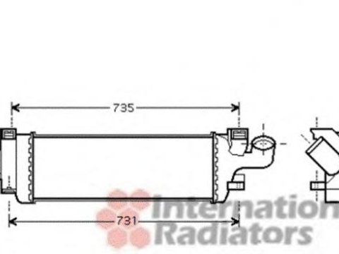 Intercooler, compresor VOLVO S40 II limuzina (MS), VOLVO V50 combi (MW) - VAN WEZEL 59004134