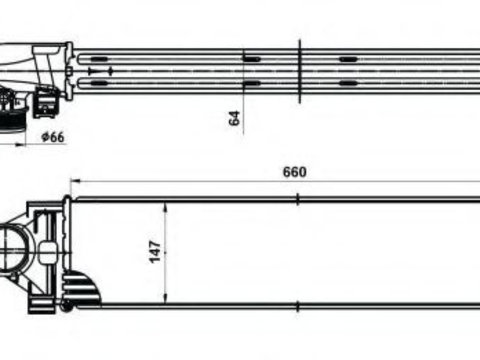 Intercooler, compresor VOLVO V60 (2010 - 2020) NRF 30394