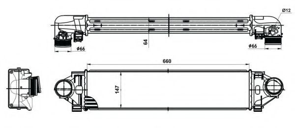 Intercooler, compresor VOLVO XC70 II (2007 - 2016) NRF 30394 piesa NOUA