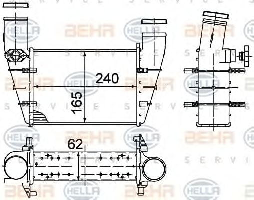 Intercooler compresor VW AUDI A4/PASSAT 1.9,tdi 95- - Cod intern: W20089329 - LIVRARE DIN STOC in 24 ore!!!