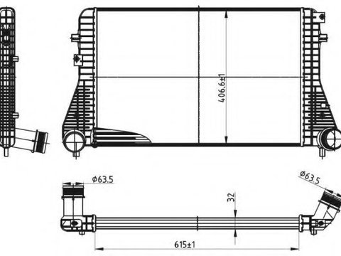 Intercooler, compresor VW CADDY IV combi (Saab, SAJ) (2015 - 2020) NRF 30316