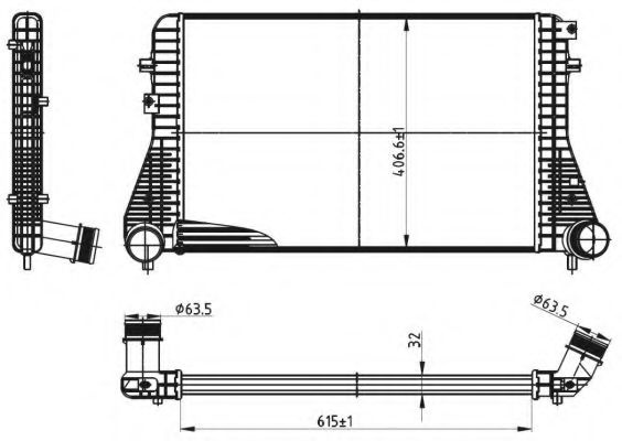 Intercooler, compresor VW JETTA III (1K2) (2005 - 2010) NRF 30316 piesa NOUA