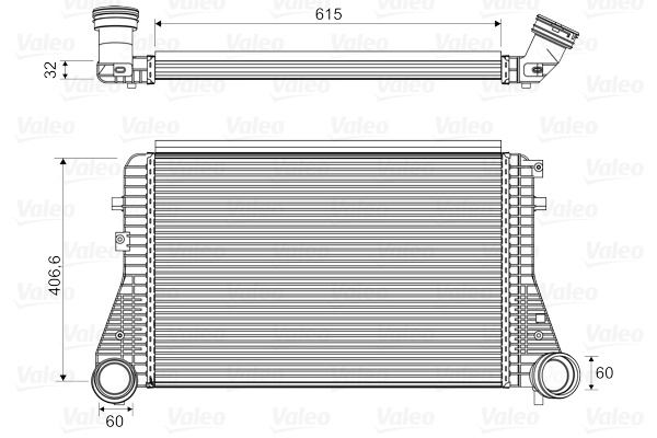 Intercooler compresor # Vw Tiguan 2.0 [5n] tdi 4motion motorina 140cp/103kw CBAB; CFFB; CLJA 2007 2008 2009 2010 2011 2012 2013 2014 2015 2016 2017 2018 2019 2020 2021 2022 2023 2024 2025 # 818795 # VALEO