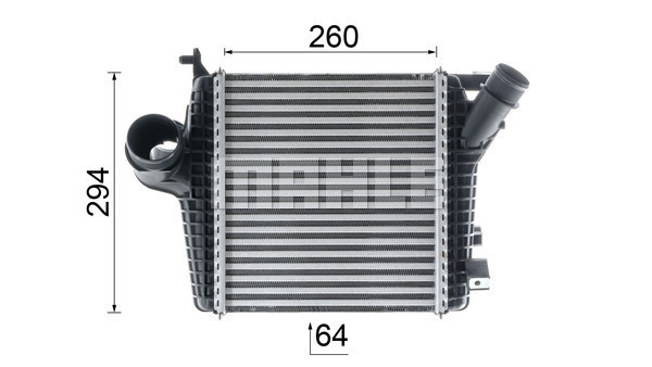Intercooler compresor # Vw Touareg 2018 2019 2020 2021 2022 2023 2024 2025 # CI221000P # MAHLE