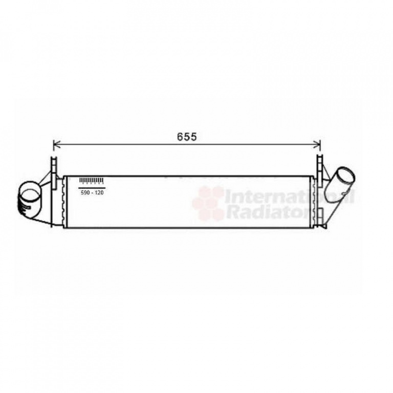 INTERCOOLER DACIA LOGAN 09.2004->2007 Radiator intercooler 1.5 dci (590x120x40) PIESA NOUA ANI 2004 2005 2006 2007 2008