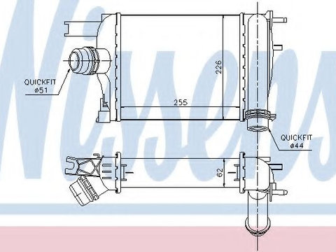 Intercooler DACIA LOGAN MCV II (2013 - 2016) NISSENS 96529