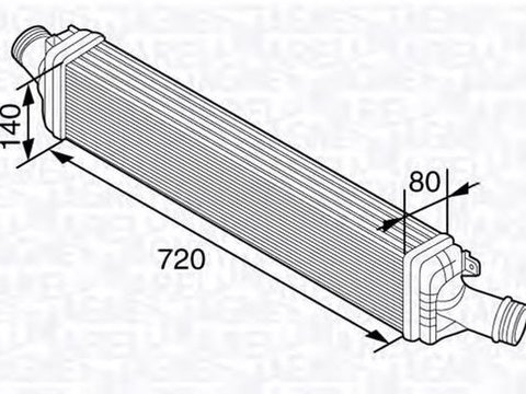 Intercooler DAEWOO CIELO KLETN MAGNETI MARELLI 351319202690