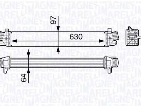 Intercooler DAEWOO NUBIRA Wagon KLAJ MAGNETI MARELLI 351319202980