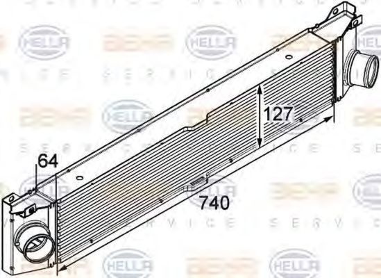 Intercooler FIAT DUCATO caroserie 250 290 HELLA 8ML376746021