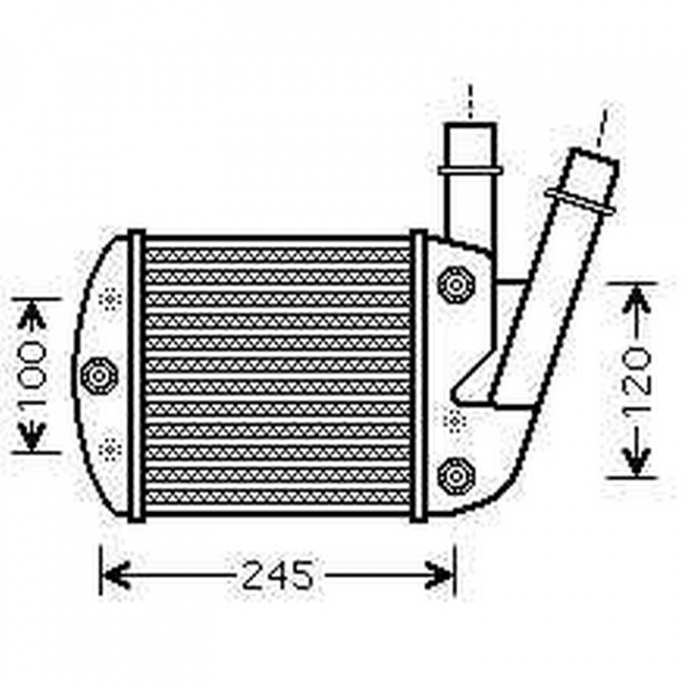 INTERCOOLER FIAT PANDA 2003->2011 Radiator intercooler 1,3 JTD (187x172x62) PIESA NOUA ANI 2003 2004 2005 2006 2007 2008 2009 2010 2011